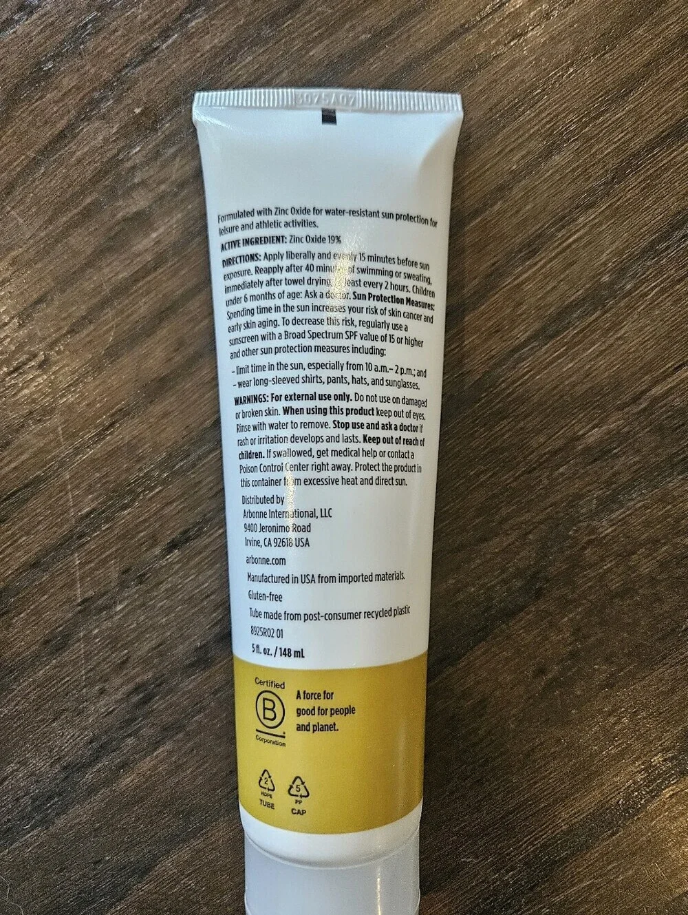 Arbonne mineral sunscreen